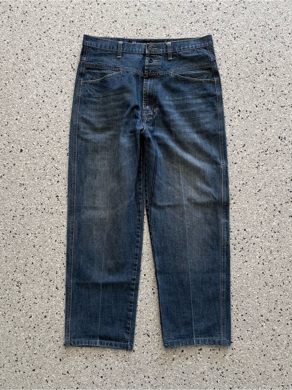 Vintage Y2k/90s Marithe Francois Girbaud Blue Jeans Wide Leg Dark Wash Size 34M